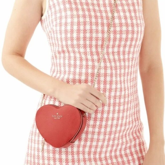 Kate Spade New York Cherry Pepper RED Love Shack Mini Heart Chain